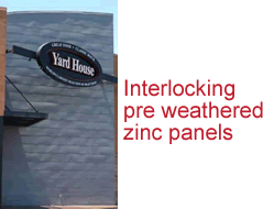 Interlocking pre weathered zinc